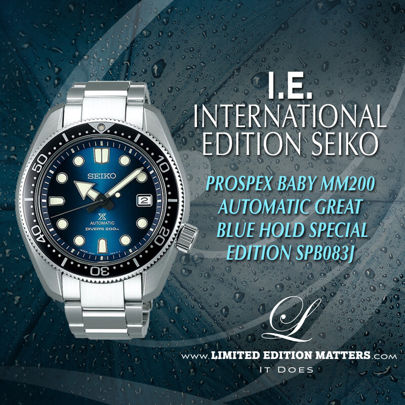 SEIKO PROSPEX BABY MM200 DIVER AUTOMATIC GREAT BLUE HOLE EDITION SPB083J - Limited Edition Matters