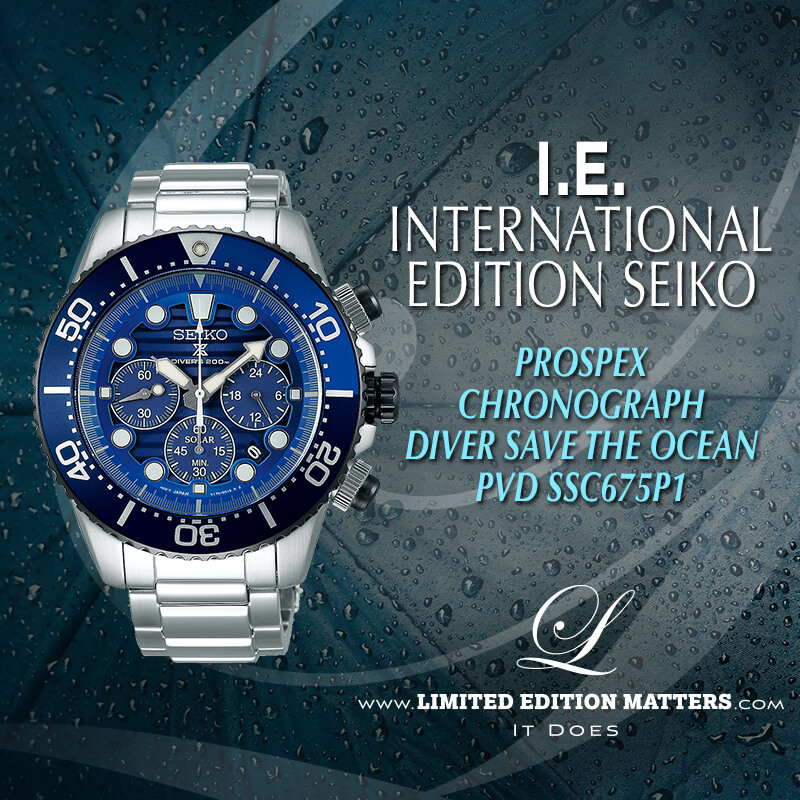 SEIKO PROSPEX CHRONOGRAPH DIVER 200M SOLAR SAVE THE OCEAN SPECIAL EDITION  SSC675P1 - Limited Edition Matters