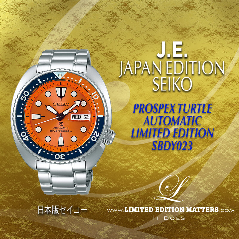 SEIKO JAPAN PROSPEX TURTLE AUTOMATIC LIMITED EDITION ORANGE SBDY023 MADE IN  JAPAN - Limited Edition Matters