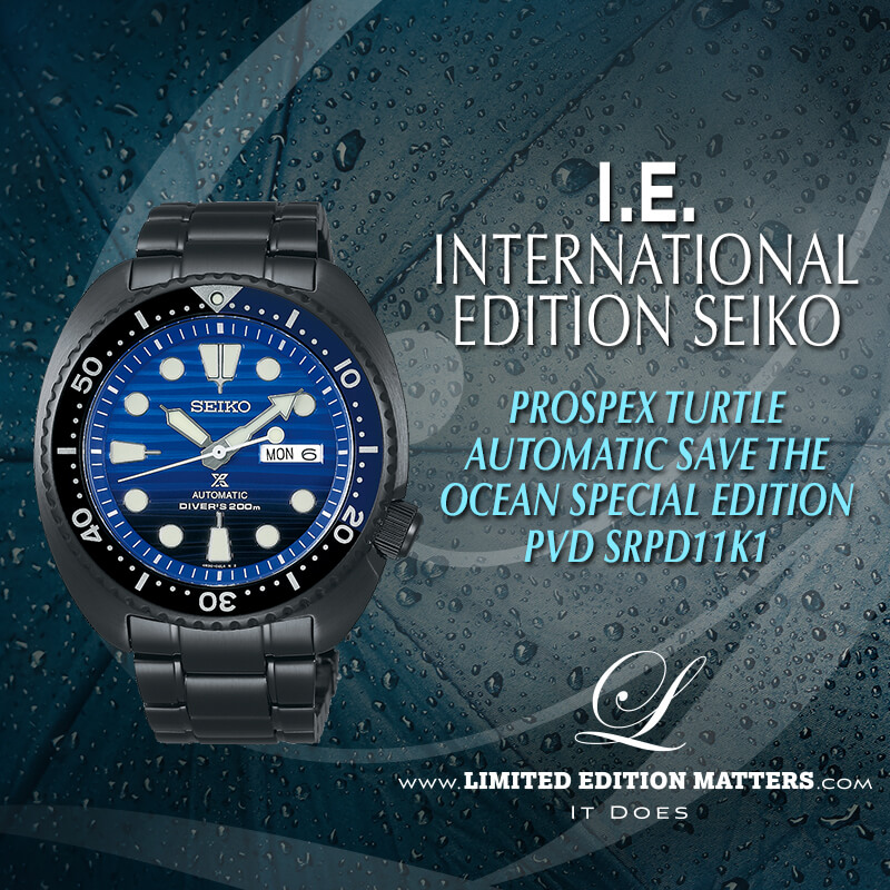SEIKO PROSPEX TURTLE AUTOMATIC 200M DIVER SAVE OCEAN SPECIAL SPRD11K1 - Limited Edition